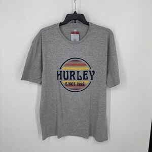 NWT Men's Hurley Light Heather Grey Graphic Tee Size Small S